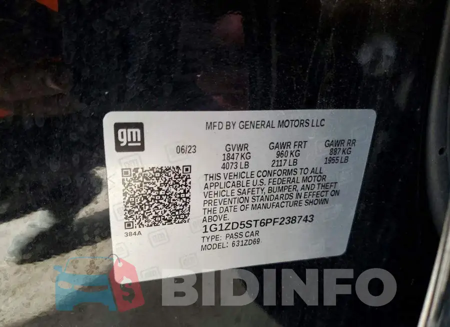 1G1ZD5ST6PF238743 Photo# 12