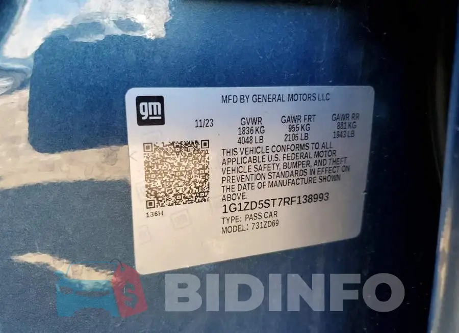 1G1ZD5ST7RF138993 Photo# 12