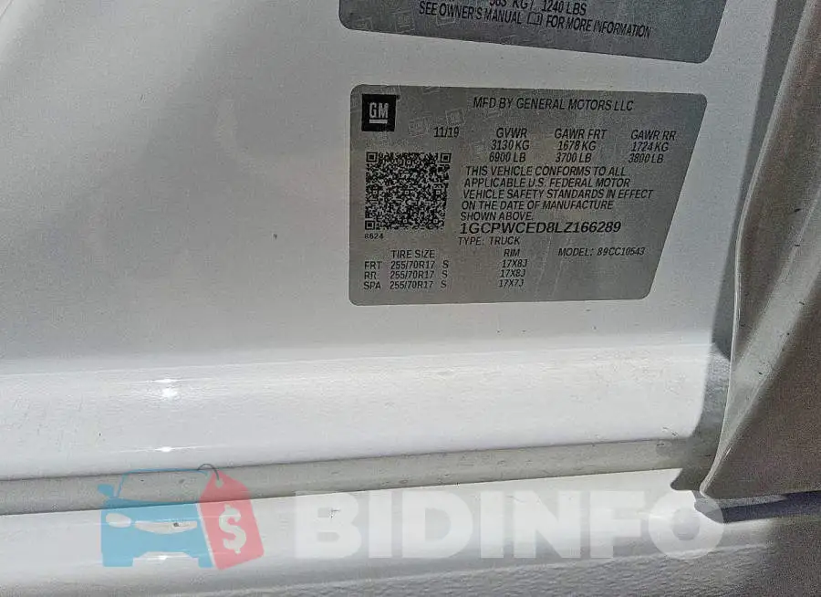 1GCPWCED8LZ166289 Photo# 12