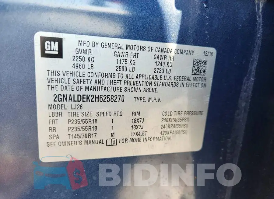 2GNALDEK2H6258270 Photo# 13