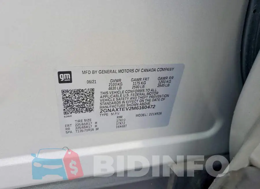 2GNAXTEV2M6160472 Photo# 12