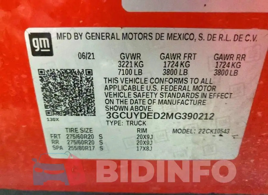 3GCUYDED2MG390212 Photo# 12