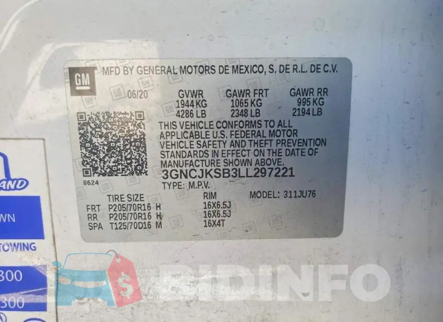 3GNCJKSB3LL297221 Photo# 12