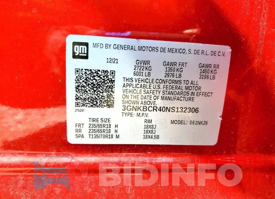 3GNKBCR40NS132306 Photo# 13