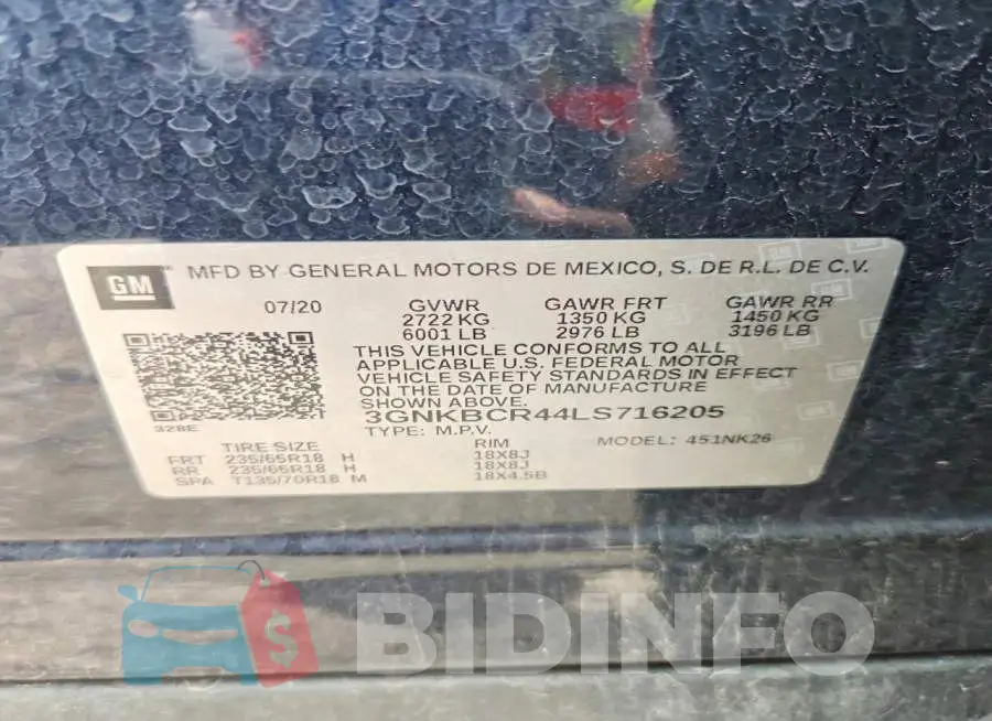 3GNKBCR44LS716205 Photo# 13