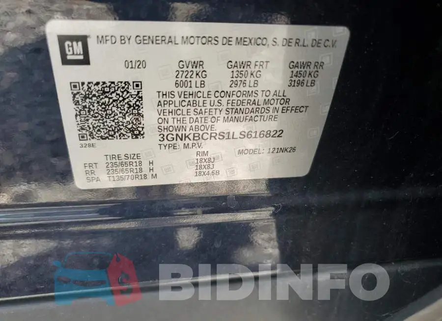 3GNKBCRS1LS616822 Photo# 14