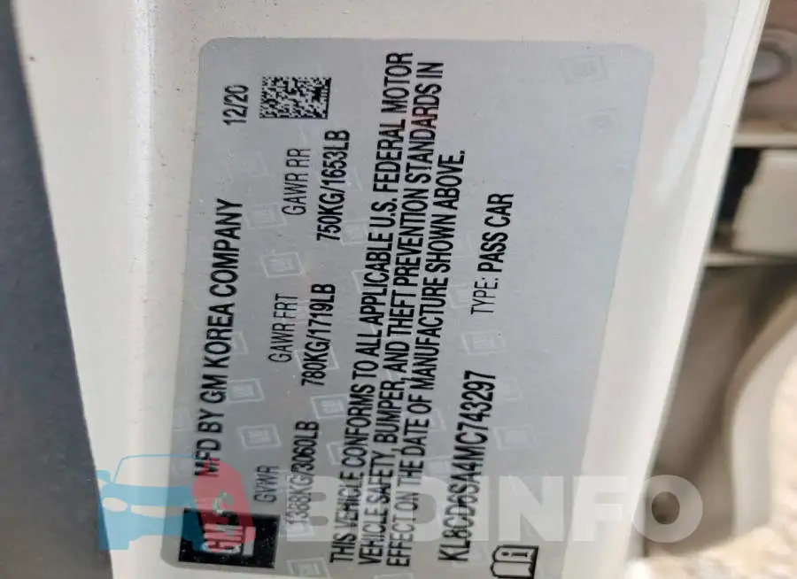KL8CD6SA4MC743297 Photo# 12
