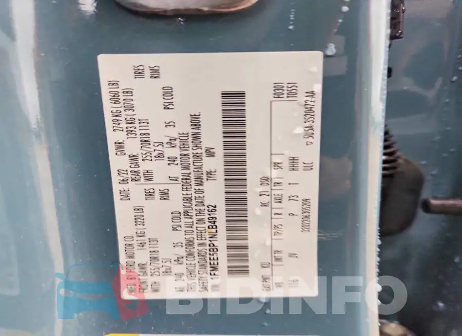 1FMEE5BP1NLB49162 Photo# 13