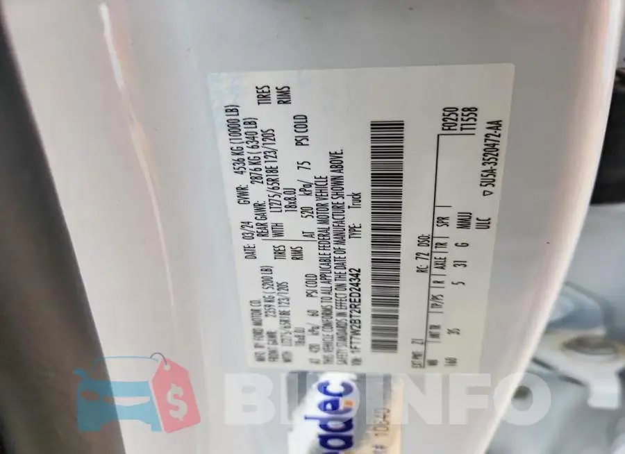 1FT7W2BT2RED24342 Photo# 12