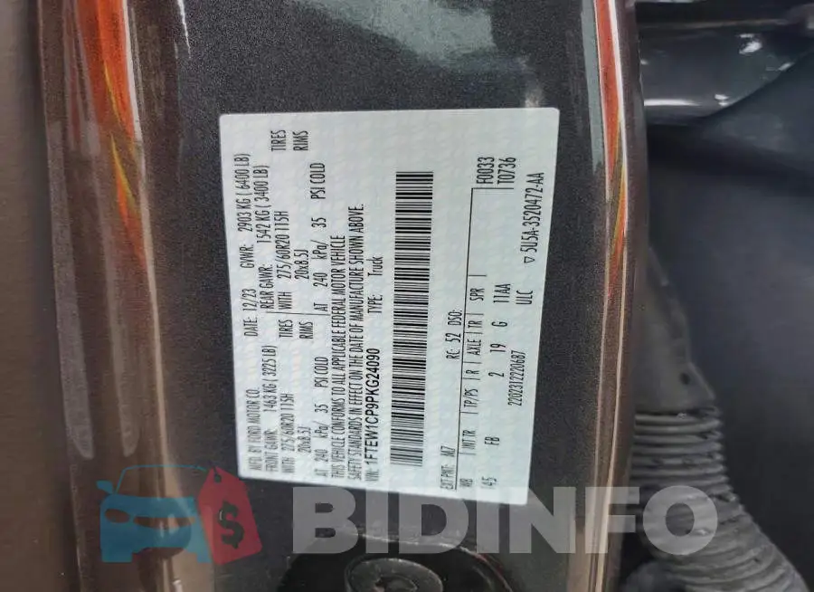 1FTEW1CP9PKG24090 Photo# 12