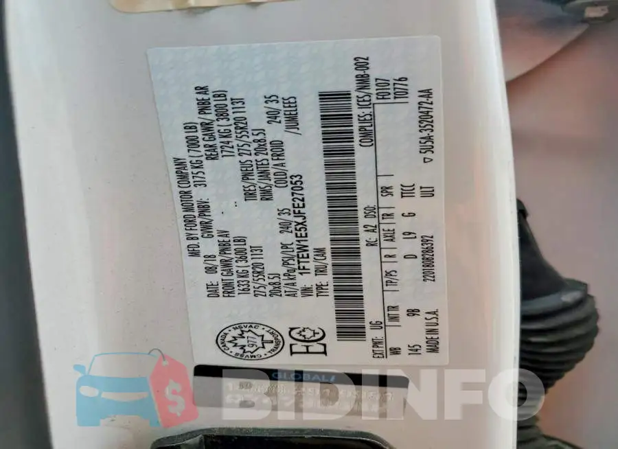 1FTEW1E5XJFE27053 Photo# 12