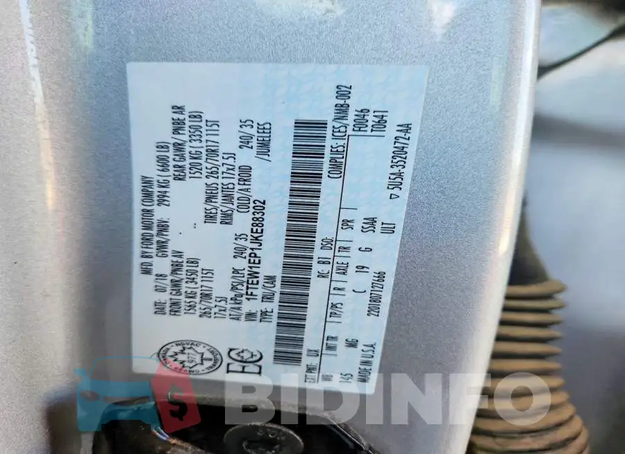 1FTEW1EP1JKE88302 Photo# 12