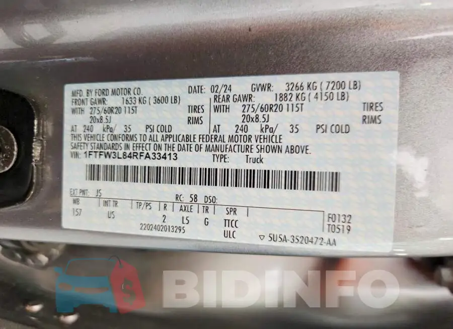 1FTFW3L84RFA33413 Photo# 12