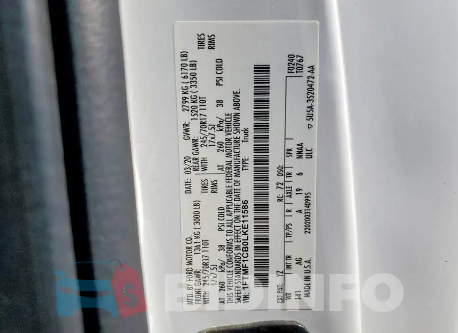 1FTMF1CB0LKE11586 Photo# 12