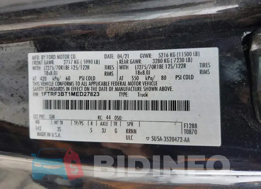 1FTRF3BT1MED27823 Photo# 12