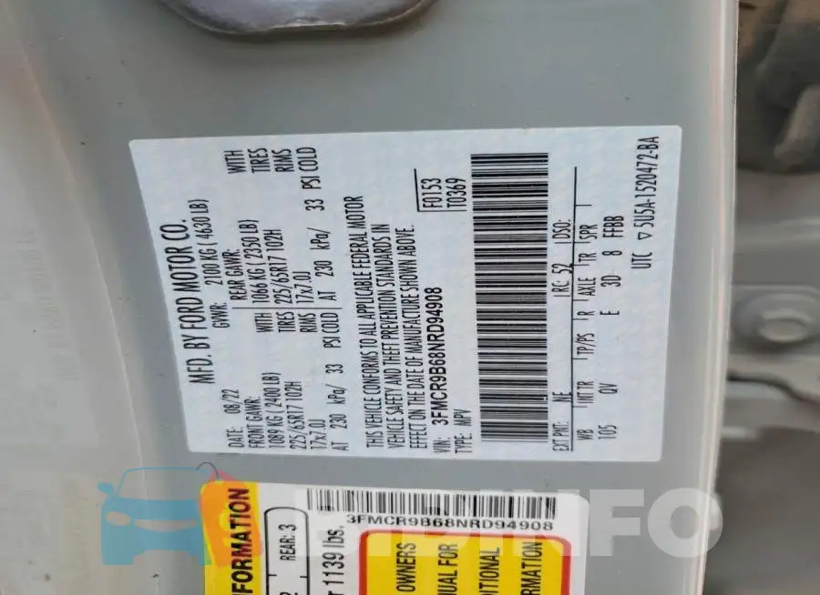 3FMCR9B68NRD94908 Photo# 13