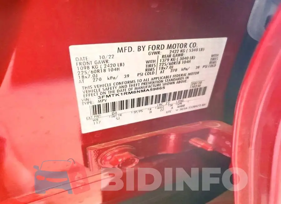 3FMTK1RM8NMA59865 Photo# 13