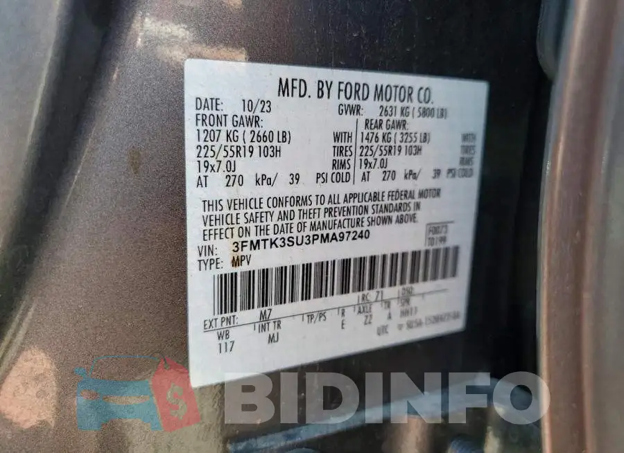3FMTK3SU3PMA97240 Photo# 13