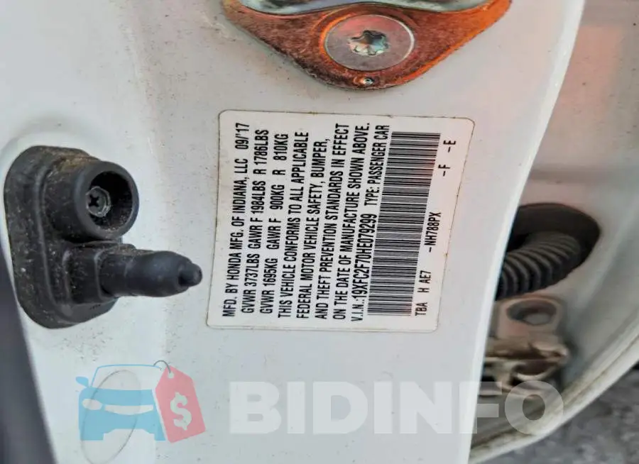 19XFC2F70HE079299 Photo# 13