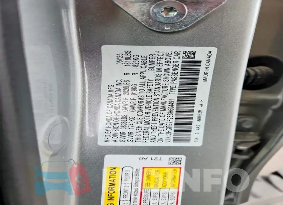 2HGFE2F26SH604491 Photo# 12