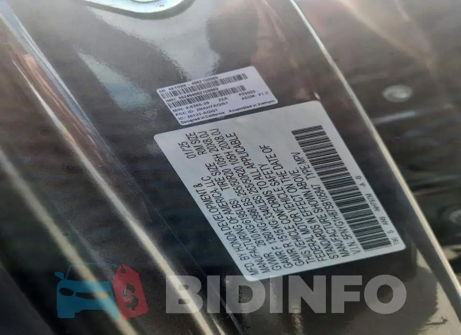 5FNYG1H87SB105847 Photo# 12