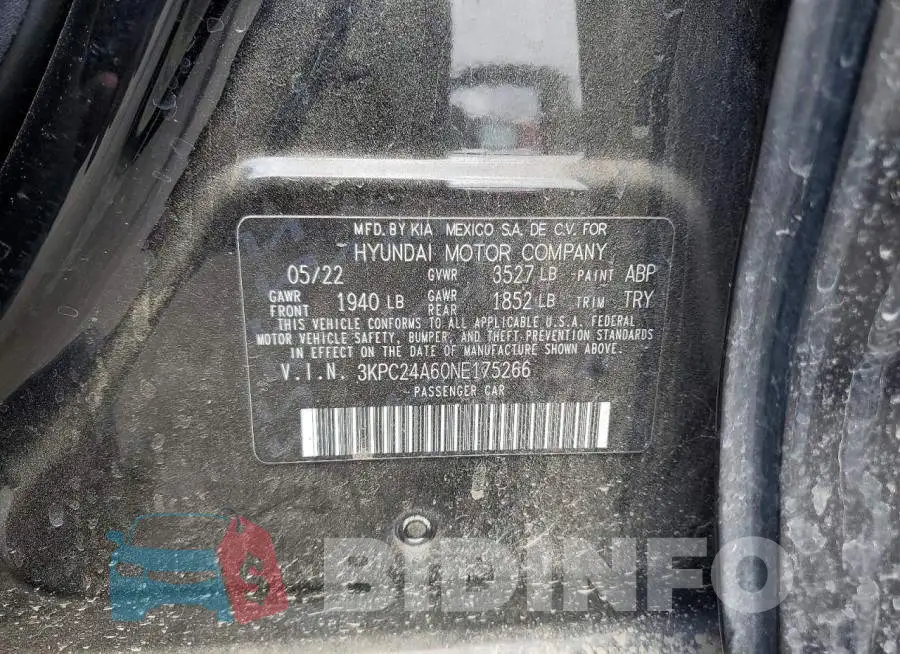 3KPC24A60NE175266 Photo# 12