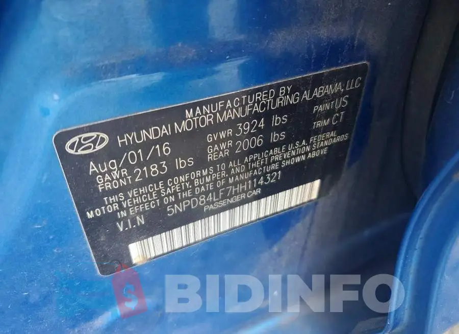 5NPD84LF7HH114321 Photo# 12