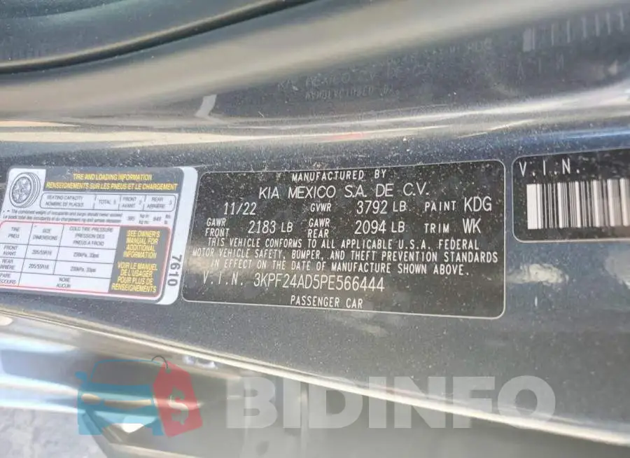 3KPF24AD5PE566444 Photo# 12