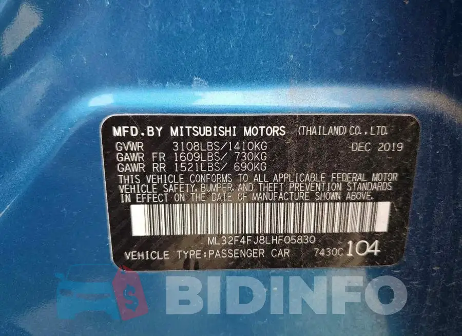 ML32F4FJ8LHF05830 Photo# 12