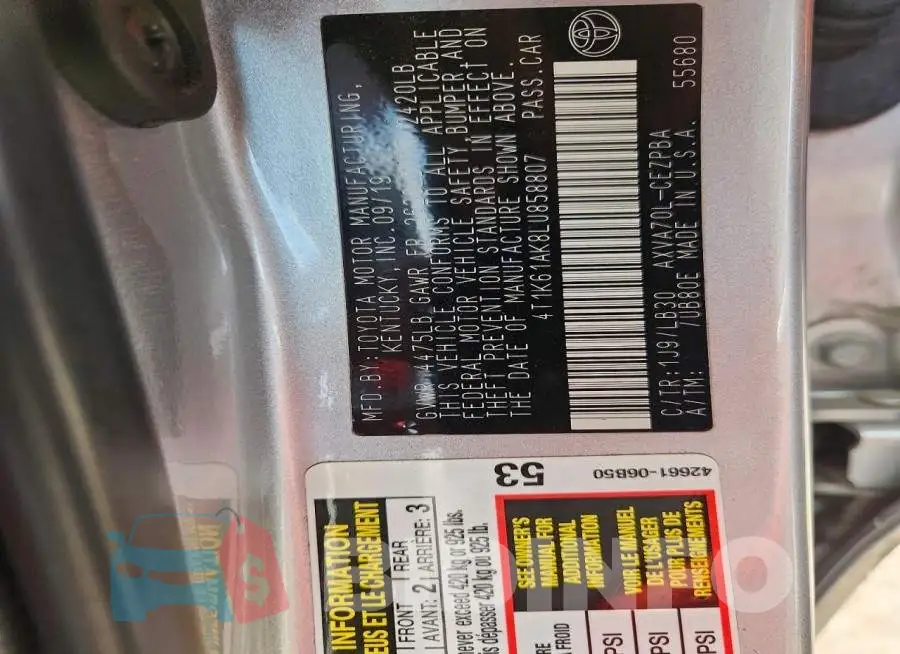 4T1K61AK8LU858807 Photo# 12
