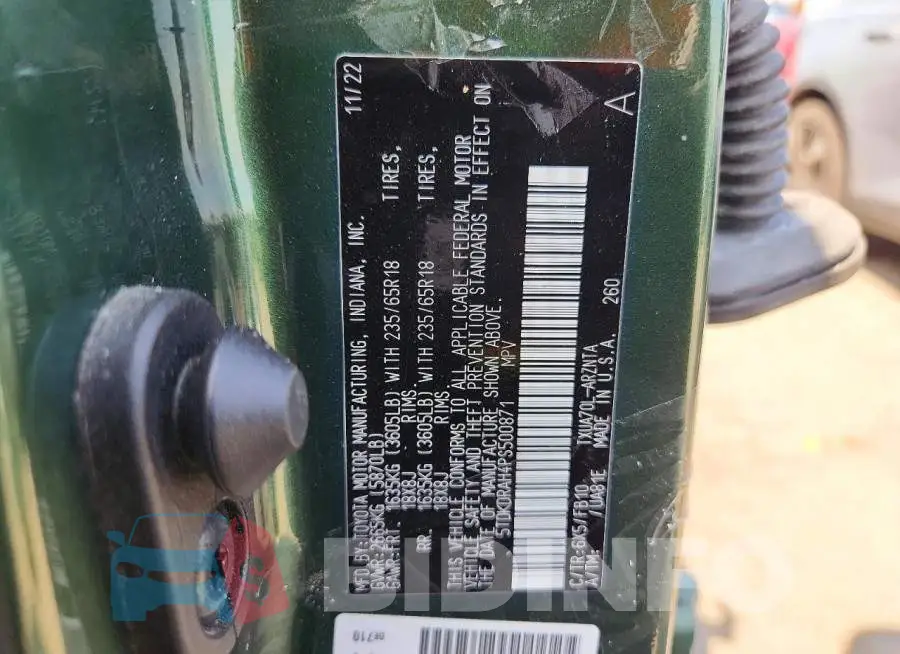 5TDKDRAH4PS500871 Photo# 14