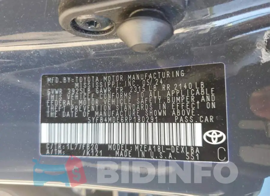 5YFB4MDE6RP180291 Photo# 12