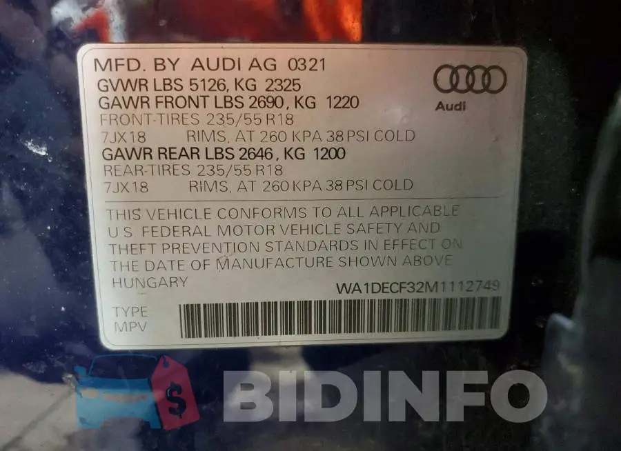 WA1DECF32M1112749 Photo# 14