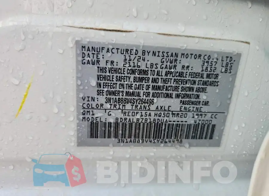 3N1AB8BV4SY264498 Photo# 12