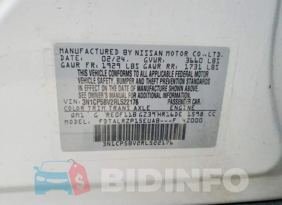 3N1CP5BV2RL522176 Photo# 13
