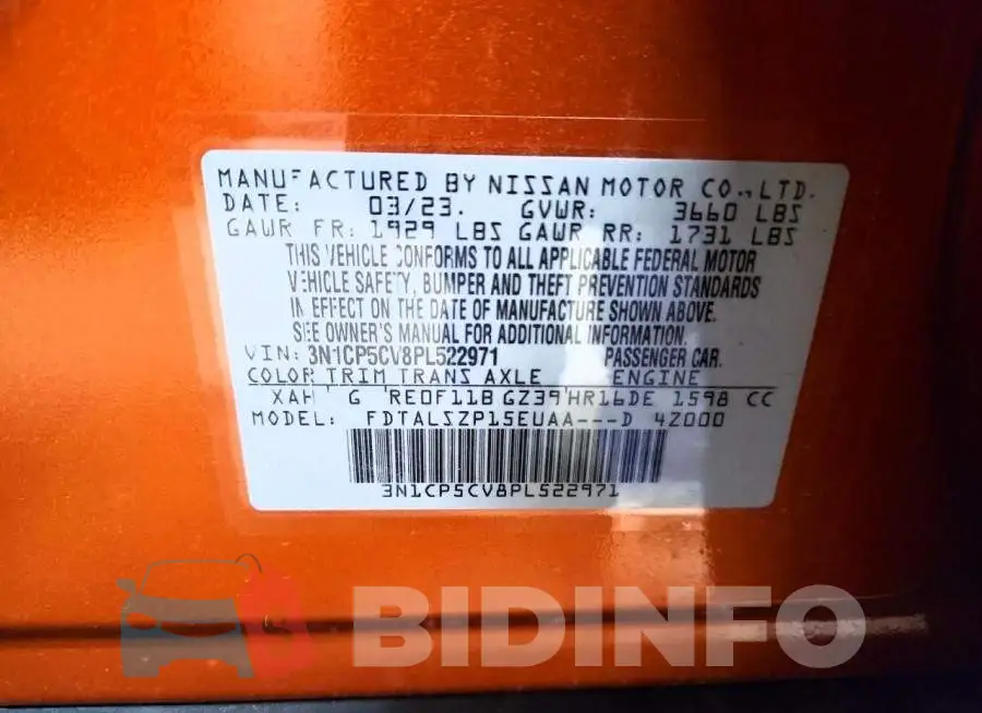 3N1CP5CV8PL522971 Photo# 12