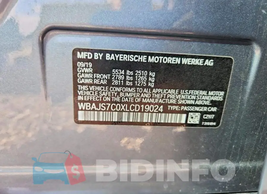 WBAJS7C0XLCD19024 Photo# 13