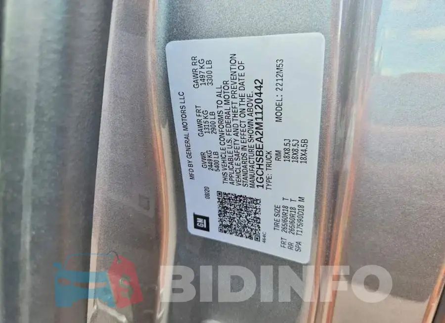 1GCHSBEA2M1120442 Photo# 12