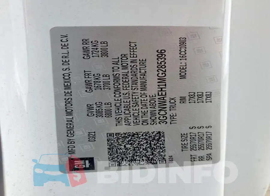 3GCNWAEH1MG285396 Photo# 12