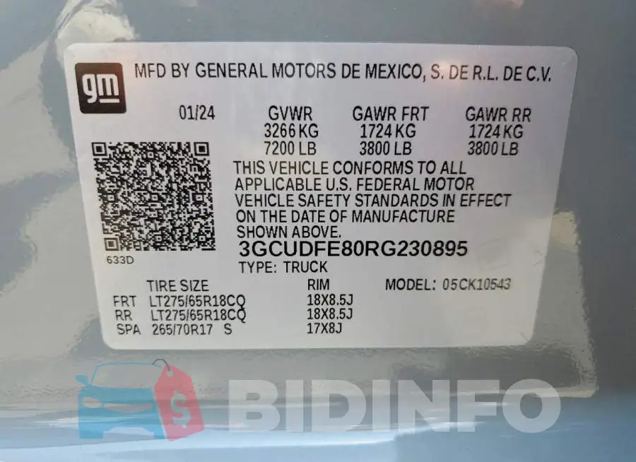 3GCUDFE80RG230895 Photo# 12