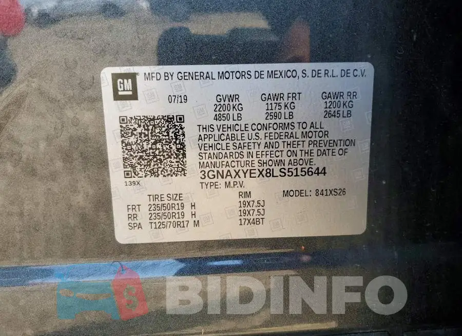 3GNAXYEX8LS515644 Photo# 13