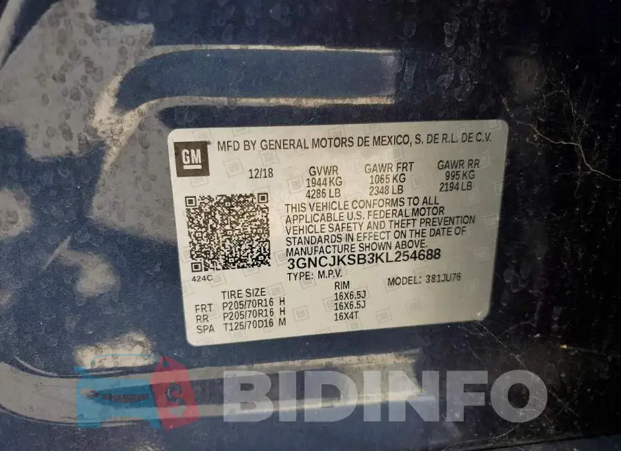 3GNCJKSB3KL254688 Photo# 13