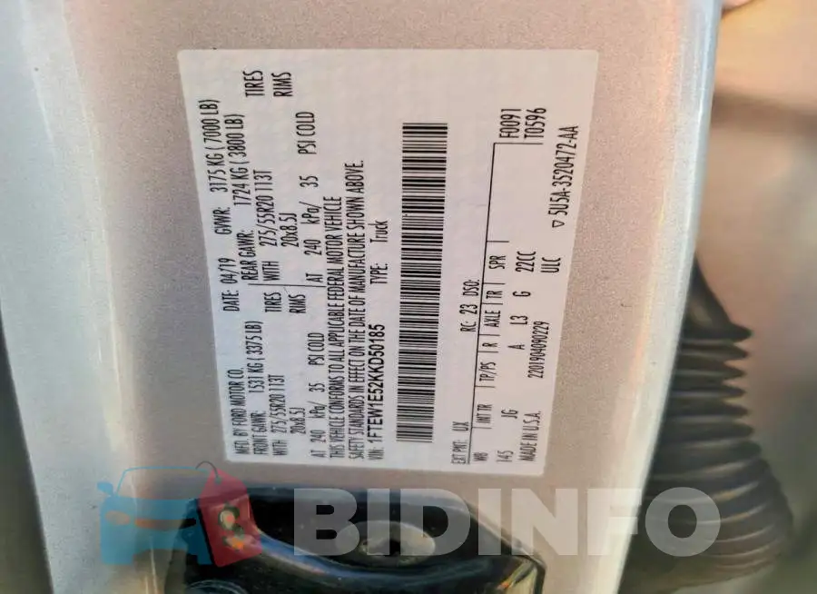 1FTEW1E52KKD50185 Photo# 12
