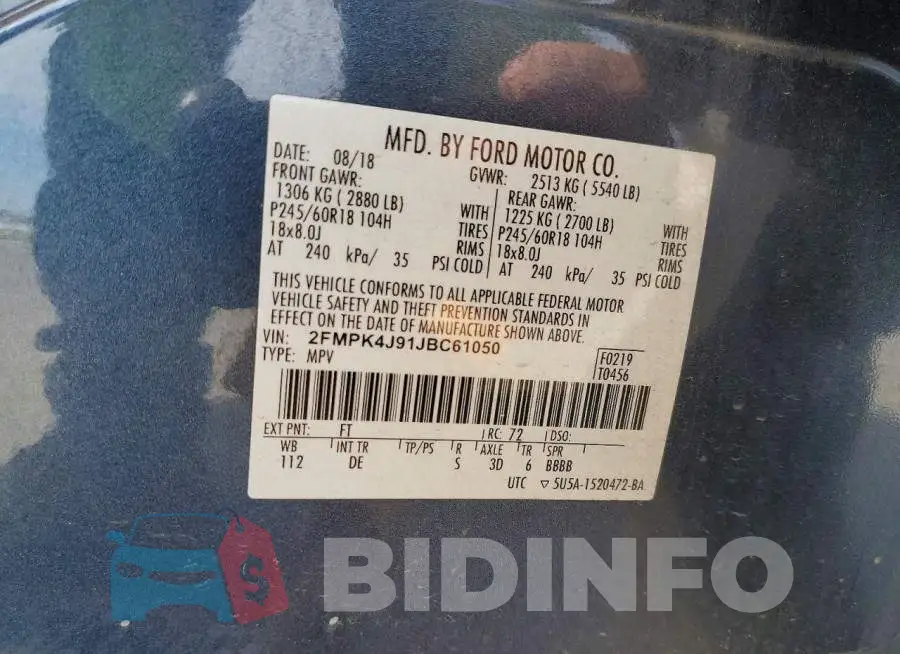2FMPK4J91JBC61050 Photo# 14