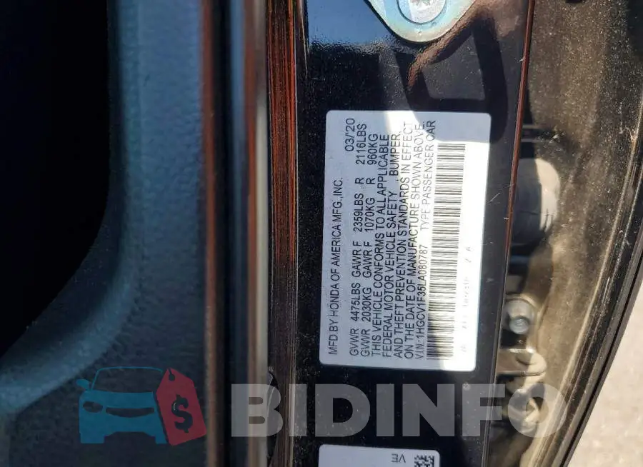 1HGCV1F35LA080787 Photo# 12