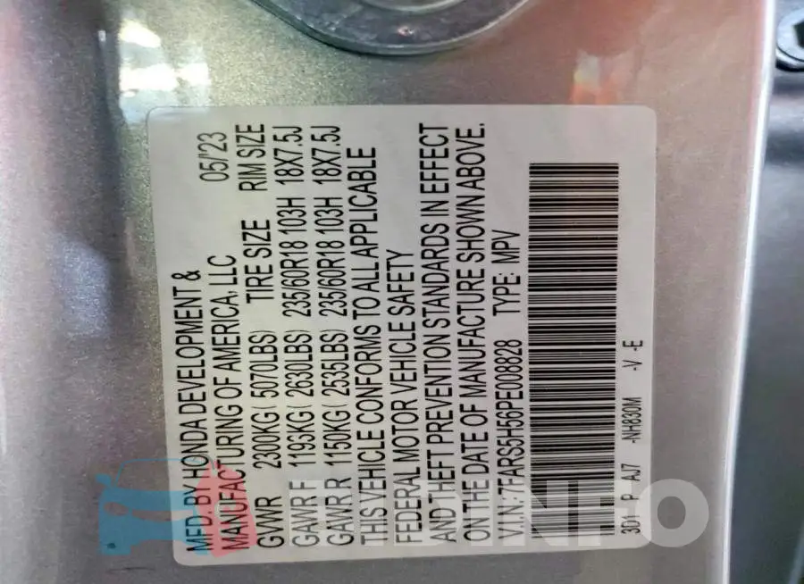 7FARS5H56PE008828 Photo# 14