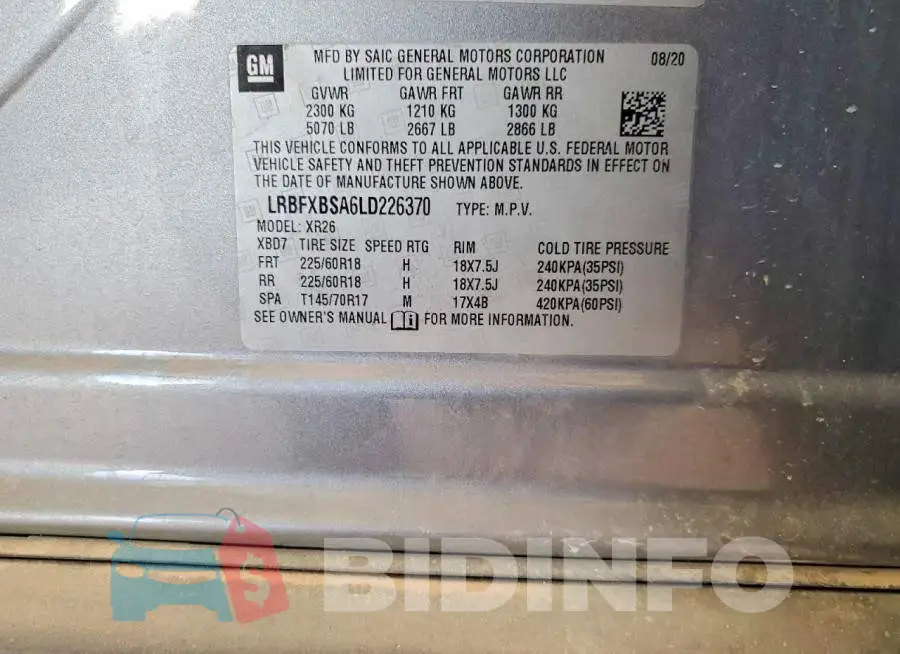 LRBFXBSA6LD226370 Photo# 13