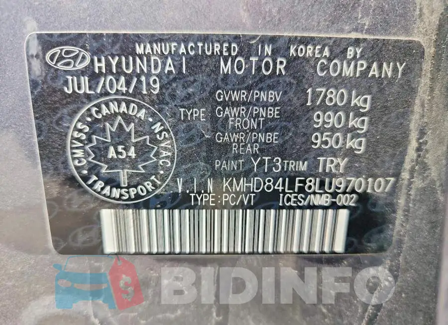 KMHD84LF8LU970107 Photo# 12