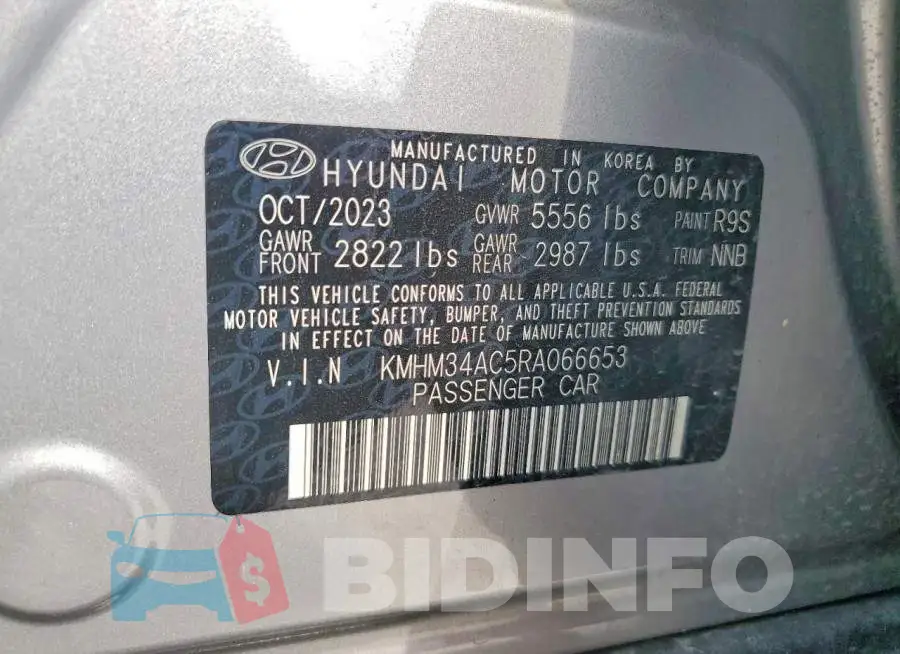 KMHM34AC5RA066653 Photo# 12