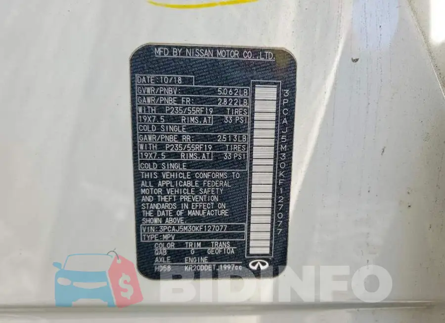 3PCAJ5M30KF127077 Photo# 12
